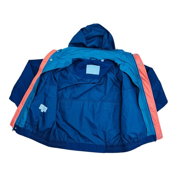 London Fog Blue and Orange Hooded Windbreaker - Picture 4 of 9